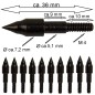 Preview: Haller Arrowhead, Screw-On, Black, Metal, 10 pcs.